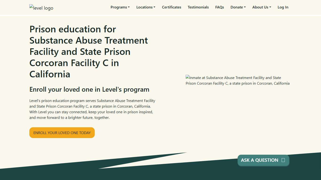 Prison Education At SATF CSP Corcoran Facility C - Level